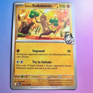 ethan’s sudowoodo - 093/182 (common) — pokemon: destined rivals